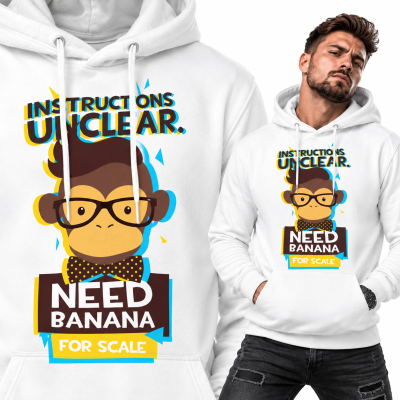 BLUZA ŚMIESZNA Z KAPTUREM NEED BANANA